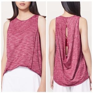 Lululemon Low Key Tank Top in Heathered Ruby Red size 4